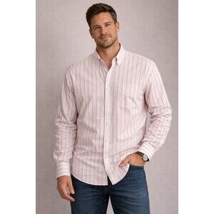 Bonobos Shirt Mens XXL Long Pink Striped Traditional Fit Button Down Casual